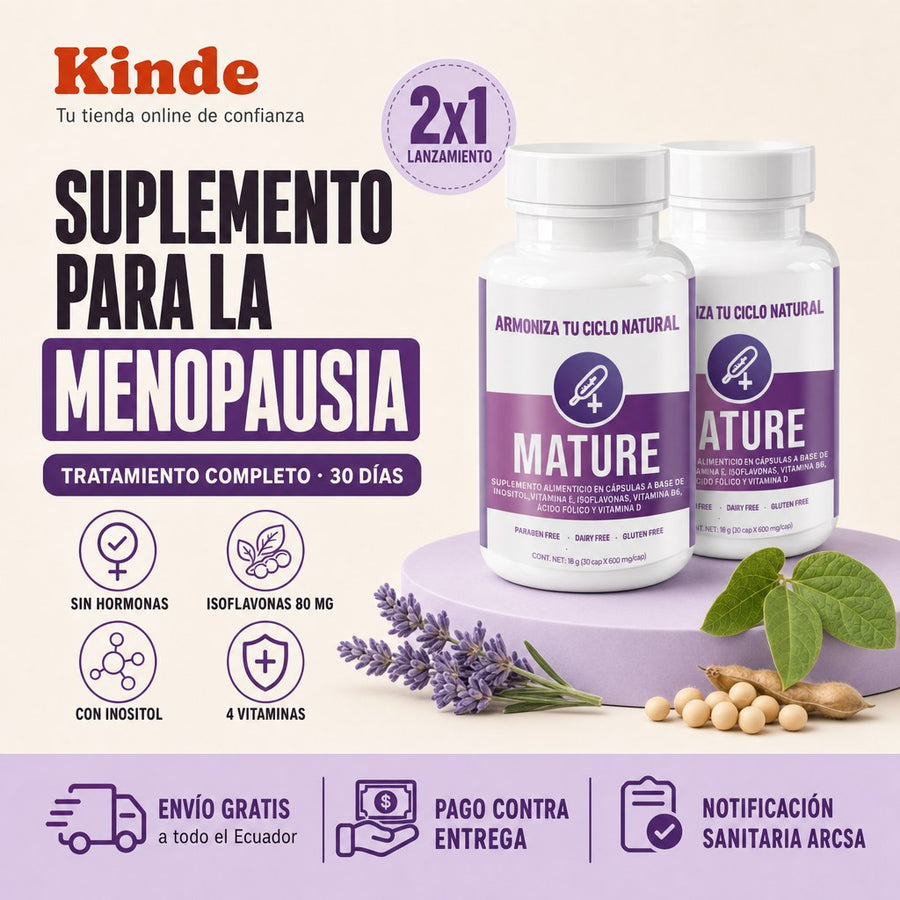 MATURE: cápsulas para la menopausia, 2 frascos en promoción 2x1