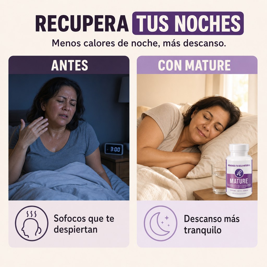 Recupera tus noches: antes con sofocos, después con un descanso más tranquilo